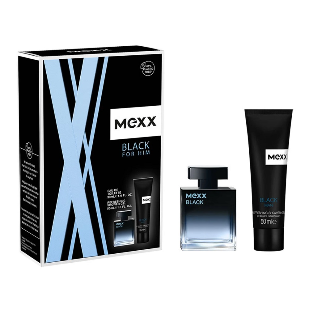 99874301701410045 Black Man zestaw woda toaletowa spray 30ml + żel pod prysznic 50ml - obrazek 1