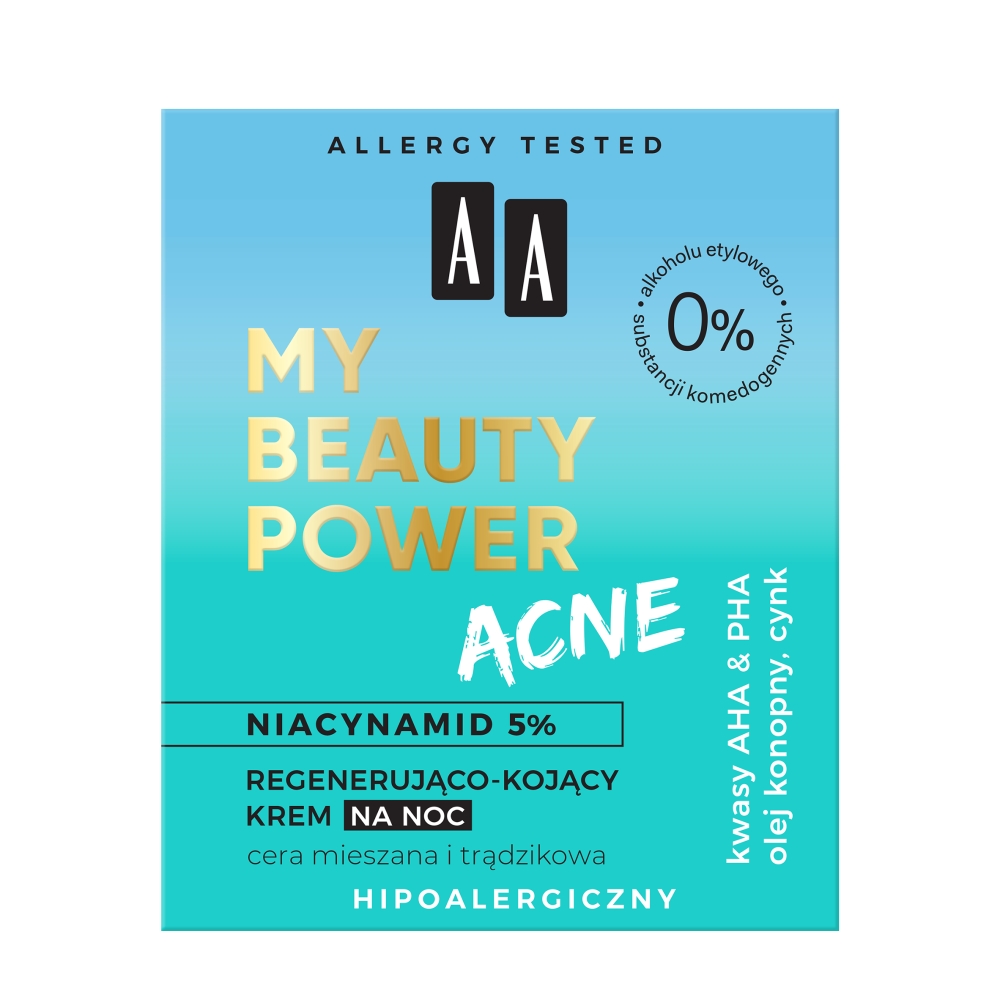 99884721633005763 My Beauty Power Acne regenerująco-kojący krem na noc 50ml - obrazek 1