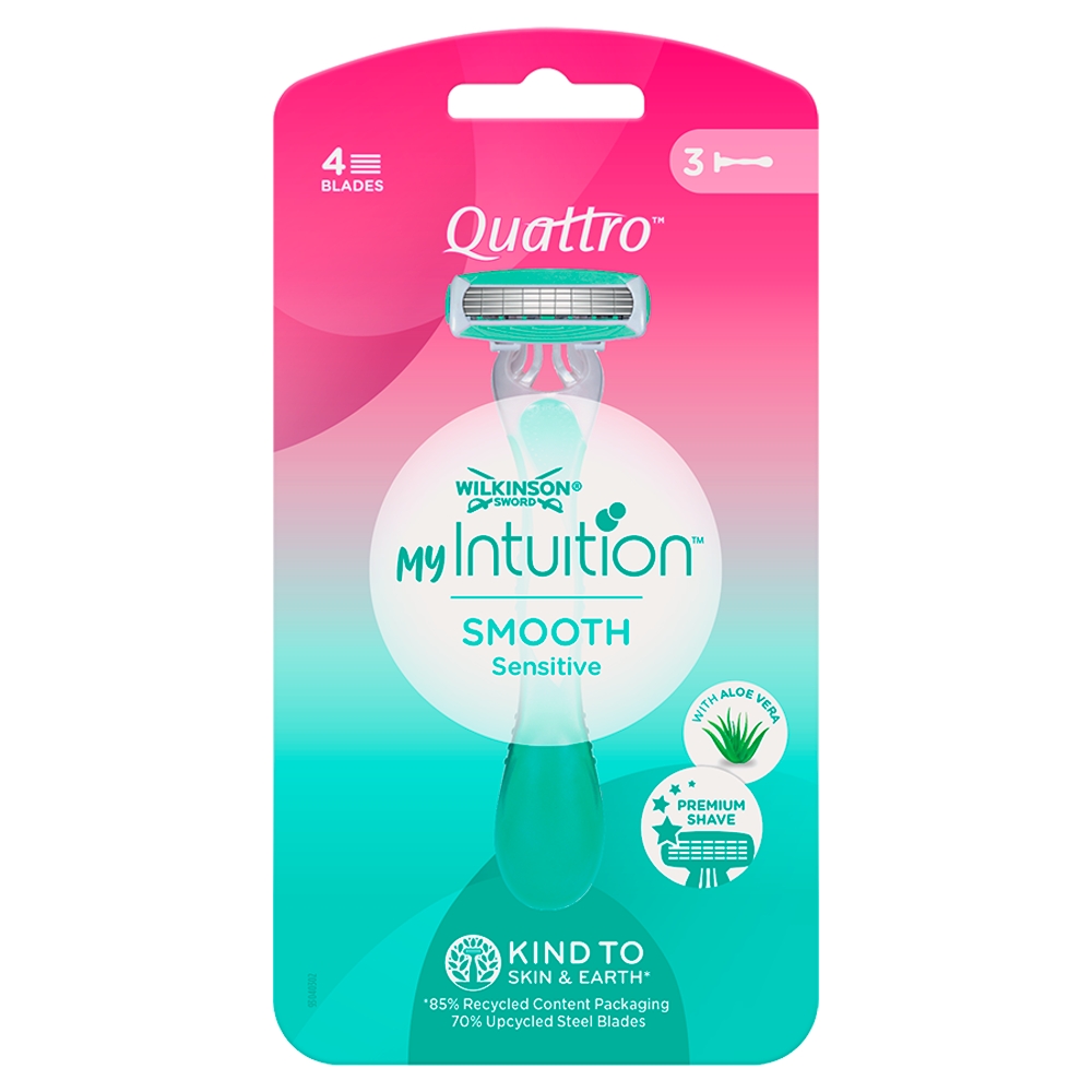 99914961776967740 My Intuition Quattro Smooth Sensitive maszynka jednorazowa dla kobiet 3szt - obrazek 1