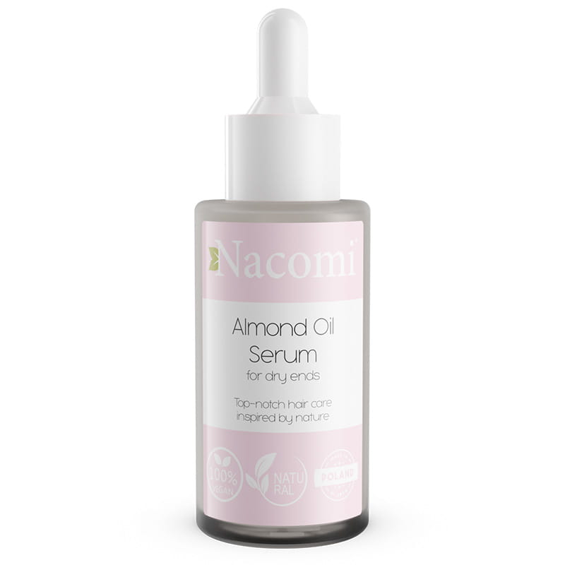 14842311606739614 Almond Oil Serum serum na końcówki włosów z olejem ze słodkich migdałów z pipetą 50ml - obrazek 1