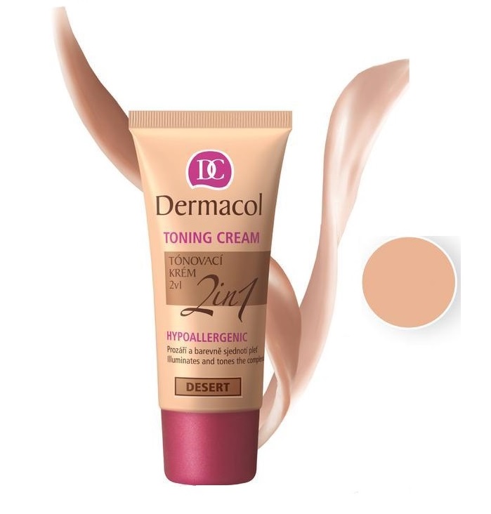 1509711547813509 Toning Cream 2in1 Hypoallergenic krem nawilżający i podkład do twarzy Desert 30ml - obrazek 1