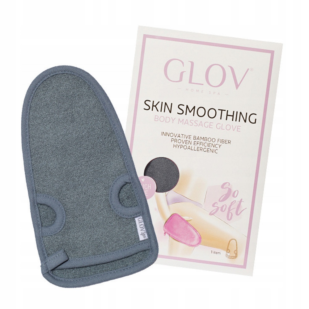 1594051648215907 Skin Smoothing Body Massage Glove rękawiczka do masażu ciała Smooth Grey - obrazek 1