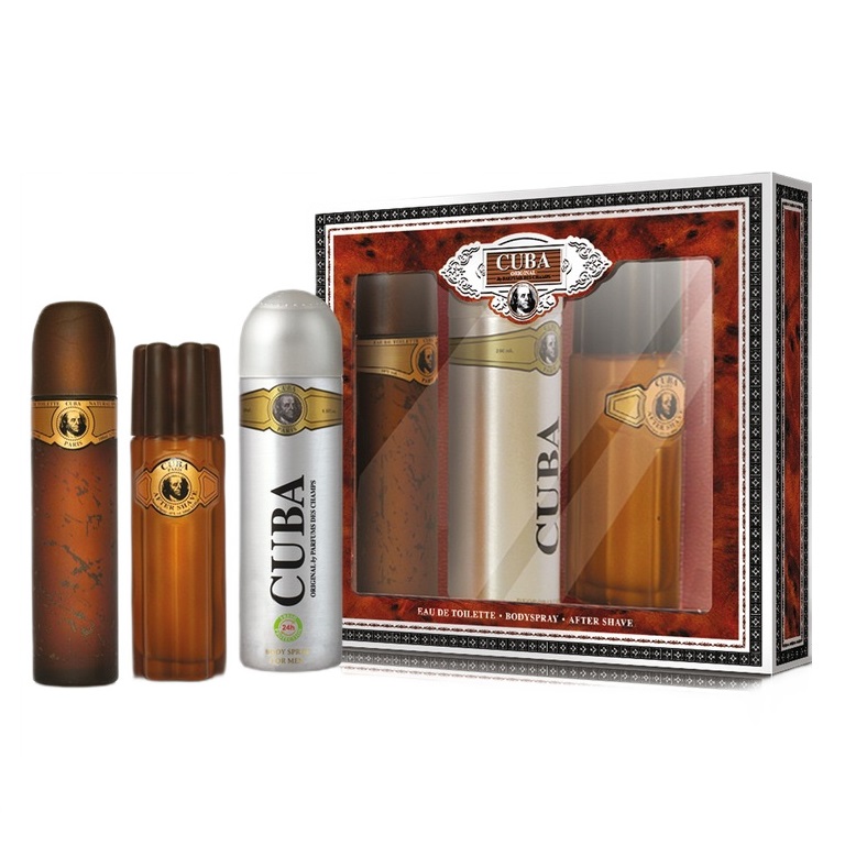 17204221706786836 Cuba Gold zestaw woda toaletowa spray 100ml + dezodorant spray 200ml + woda po goleniu 100ml - obrazek 1