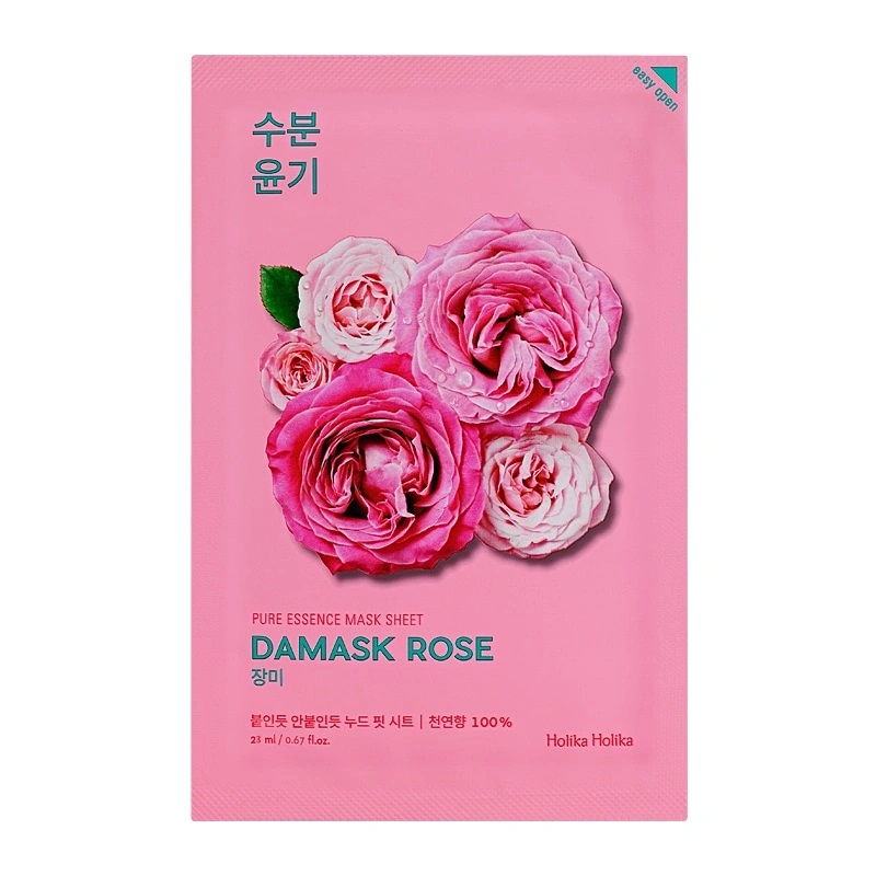 17350751672896966 Pure Essence Mask Sheet Damask Rose przeciwzmarszczkowa maseczka z ekstraktem z róży 20ml - obrazek 1