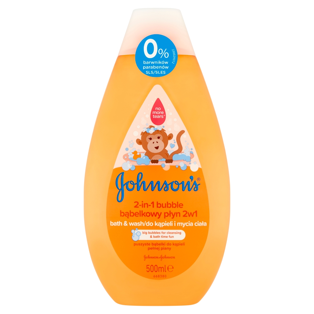 17850081560182100 Johnson's Bubble bąbelkowy płyn do kąpieli i mycia ciała 2w1 500ml - obrazek 1