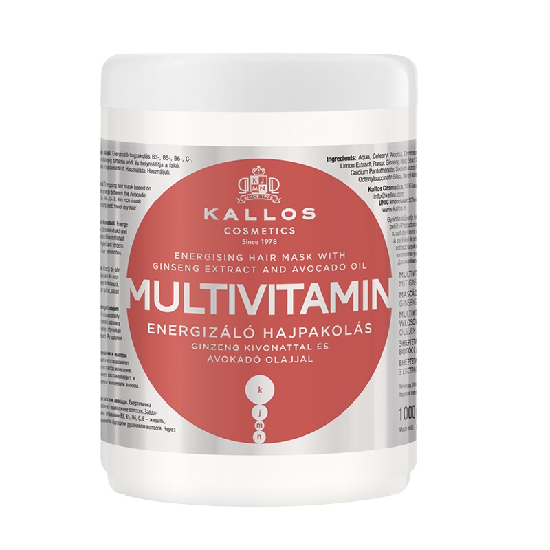 18185121668521500 KJMN Multivitamin Energising Hair Mask energetyzująca maska do włosów z ekstraktem z żeń-szenia i olejem awokado 1000ml - obrazek 1