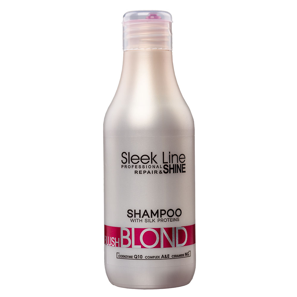 21030271668418445 Sleek Line Blush Blond Shampoo szampon do włosów blond z jedwabiem 300ml - obrazek 1