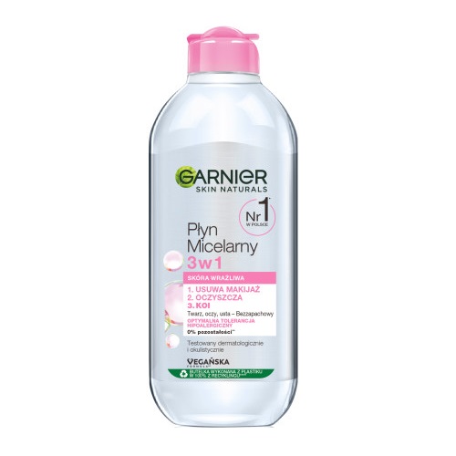 22751751653468394 Skin Naturals płyn micelarny 3w1 skóra wrażliwa 400ml - obrazek 1