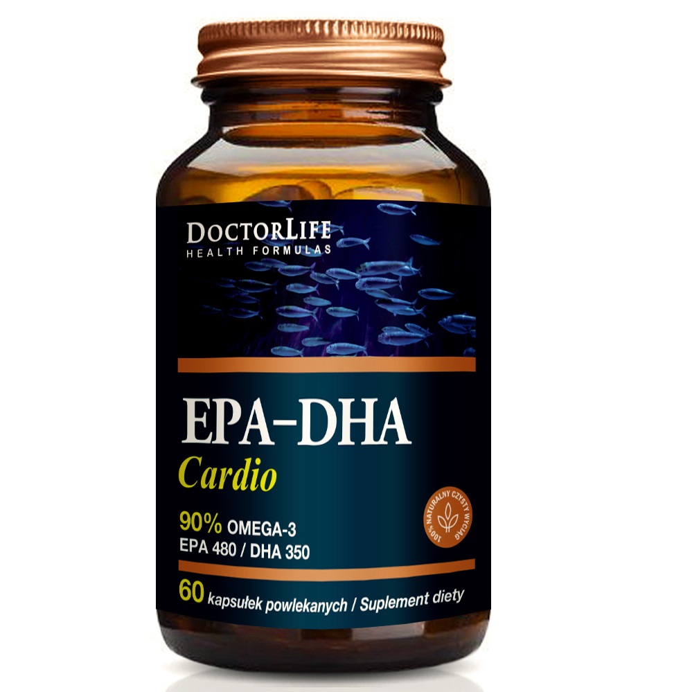 22932331661258049 EPA-DHA Cardio 90% Omega-3 EPA 480/ DHA 350 suplement diety 60 kapsułek - obrazek 1