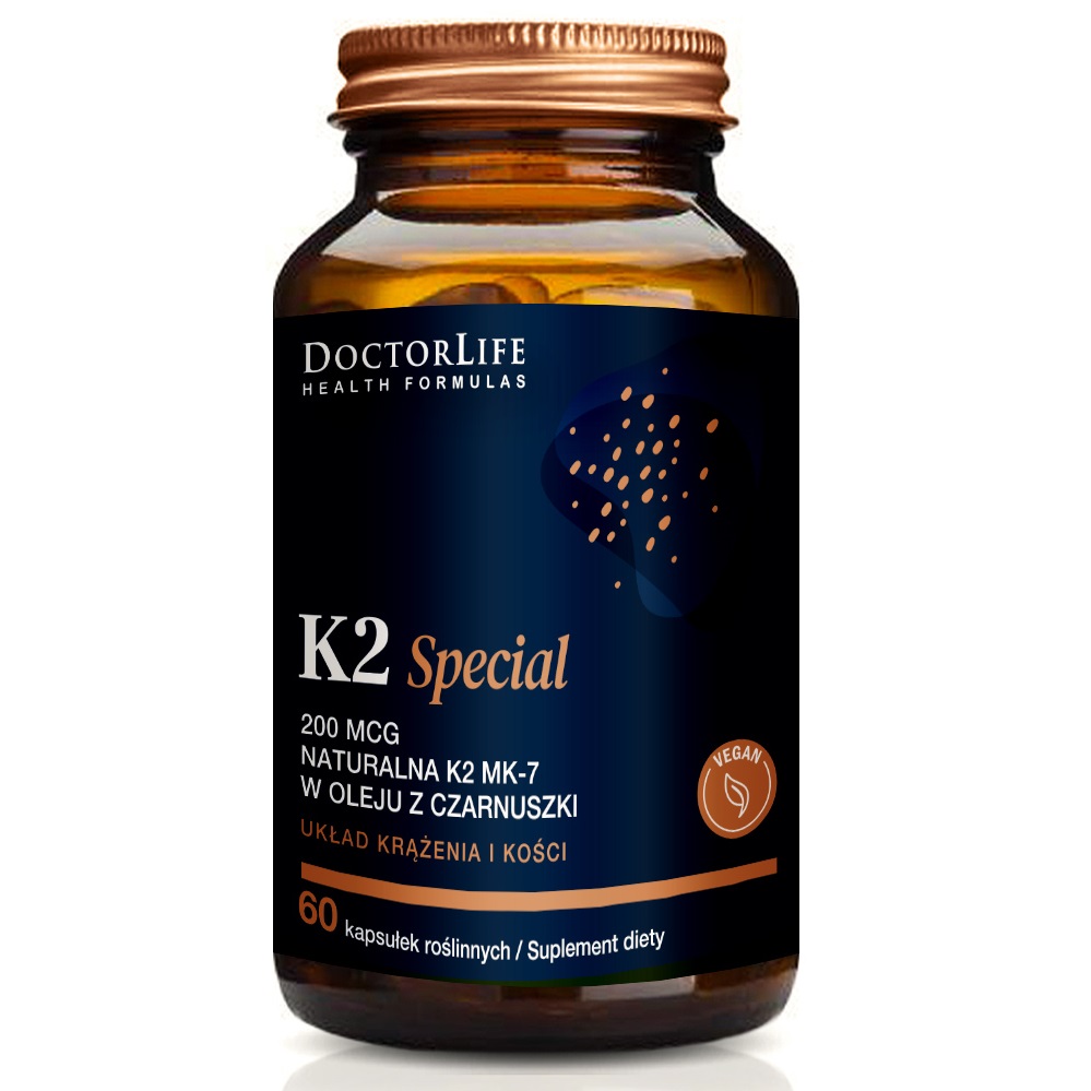 3053331680666730 K2 Special 200mcg naturalna K2 MK-7 w oleju z czarnuszki suplement diety 60 kapsułek - obrazek 1