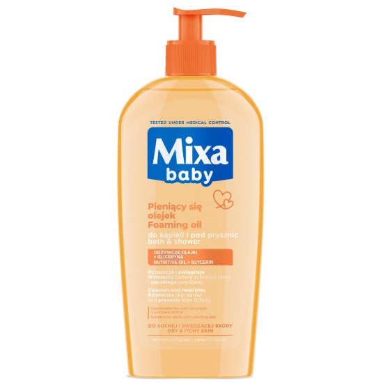 32467911720074093 Baby delikatny płyn do kąpieli i mycia z olejkiem 400ml - obrazek 1