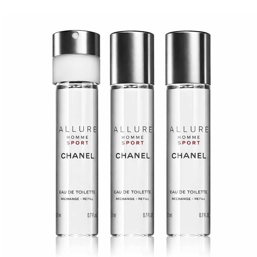 33250321768307052 Allure Homme Sport woda toaletowa spray 20ml + wkład 2x20ml - obrazek 1