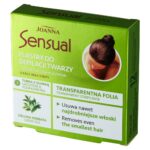 Sensual plastry do depilacji twarzy Zielona Herbata 12szt + tubka z oliwką łagodzącą podrażnienia 10ml