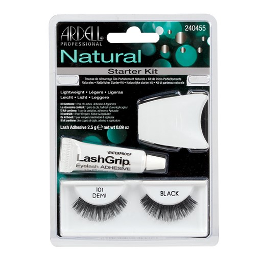 35785341742201445 Natural 101 1 para sztucznych rzęs Black + Lash Adhesive klej do rzęs 2.5g + Lash Applicator aplikator do rzęs - obrazek 1