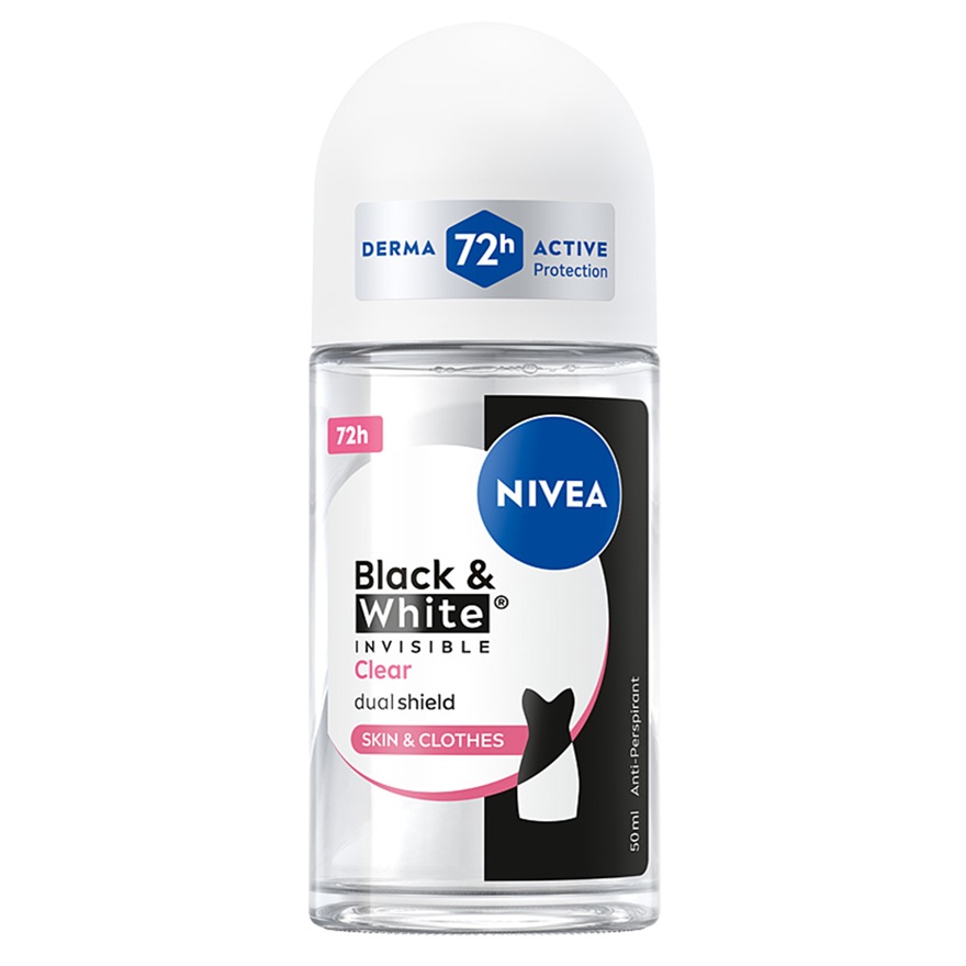 36412921779103576 Black & White Invisible Clear antyperspirant w kulce 50ml - obrazek 1