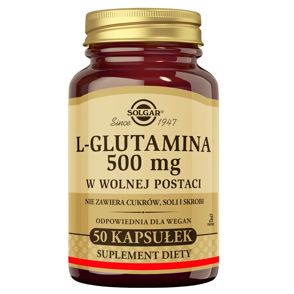 37802401784041499 L-glutamina 500mg suplement diety 50 kapsułek - obrazek 1