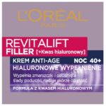 Revitalift Filler &lsqb;HA&rsqb; krem do twarzy z kwasem hialuronowym na noc 50ml