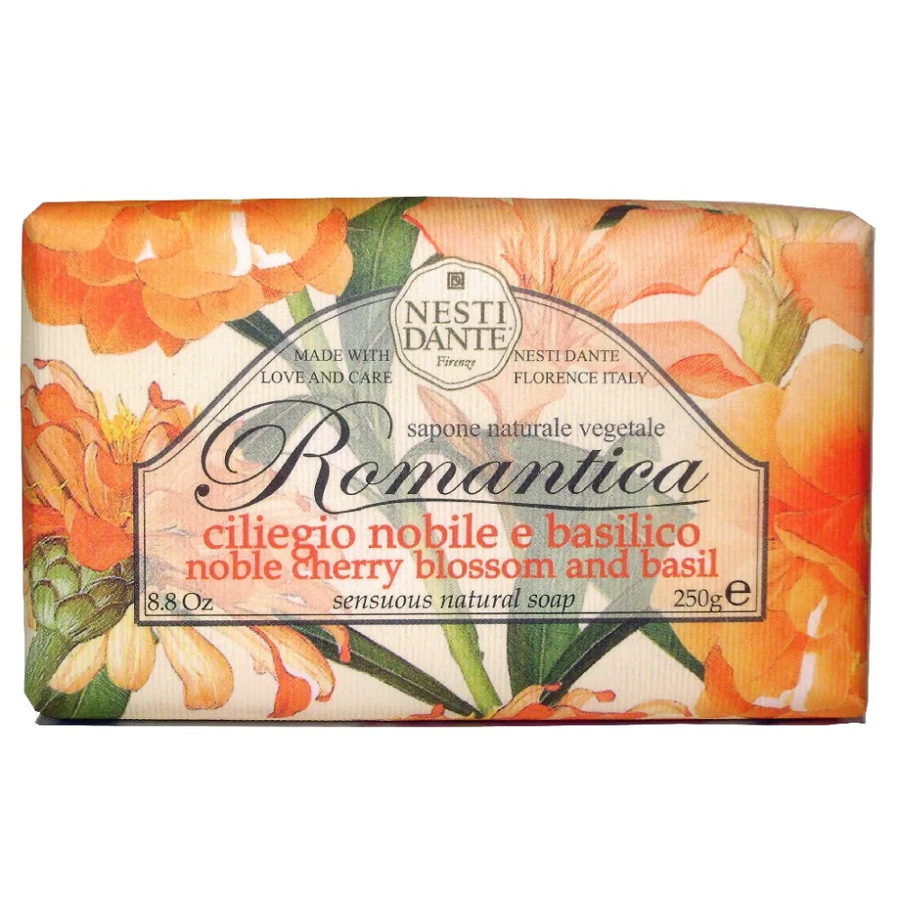 42869661730919287 Romantica mydło toaletowe Cherry Blossom & Basil 250g - obrazek 1