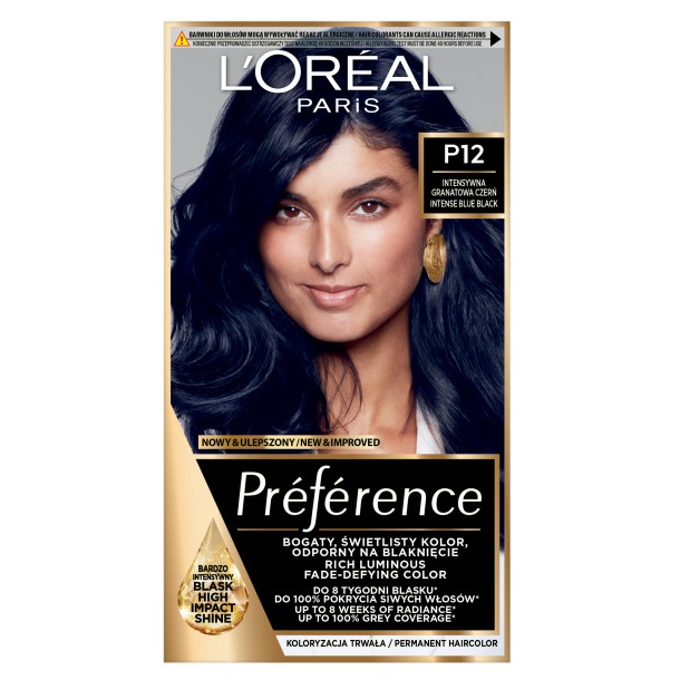 43034061746779674 Preference farba do włosów P12 Intensywna Granatowa Czerń - obrazek 1