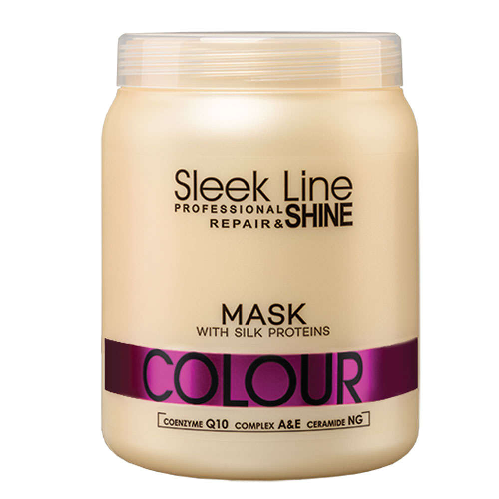 4310331668416589 Sleek Line Colour Mask maska z jedwabiem do włosów farbowanych 1000ml - obrazek 1