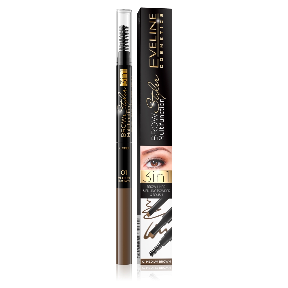 44070671647502966 Brow Styler Multifunction 3w1 kredka do brwi 01 Medium Brown - obrazek 1