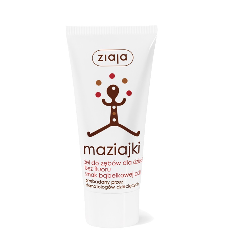 45309501649748342 Maziajki żel do zębów dla dzieci bez fluoru Bąbelkowa Cola 50ml - obrazek 1