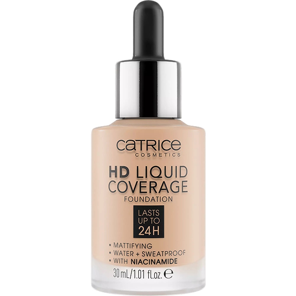 45356211662026432 HD Liquid Coverage Foundation 24H matujący podkład do twarzy 030 Sand Beige 30ml - obrazek 1