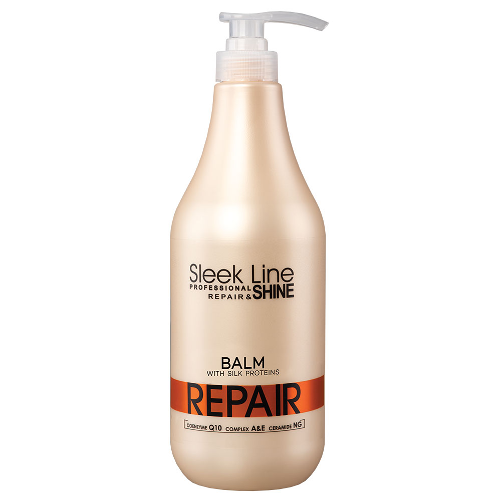 46194011668428545 Sleek Line Repair Balm balsam z jedwabiem do włosów zniszczonych 1000ml - obrazek 1