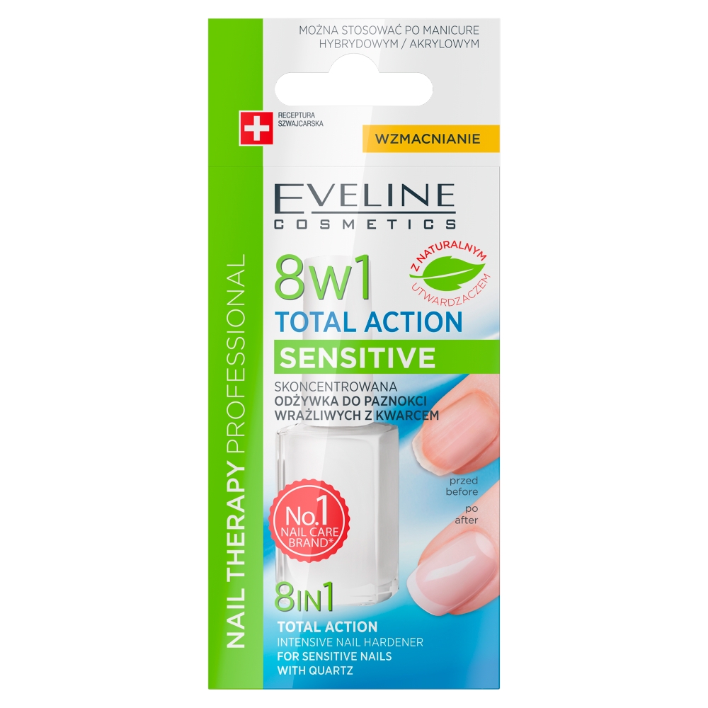 4724781648039984 Nail Therapy Professional 8in1 Sensitive Total Action wzmacniająca odżywka do paznokci 12ml - obrazek 1