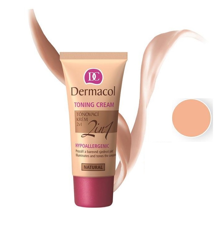 50589101547813575 Toning Cream 2in1 Hypoallergenic krem nawilżający i podkład do twarzy Natural 30ml - obrazek 1