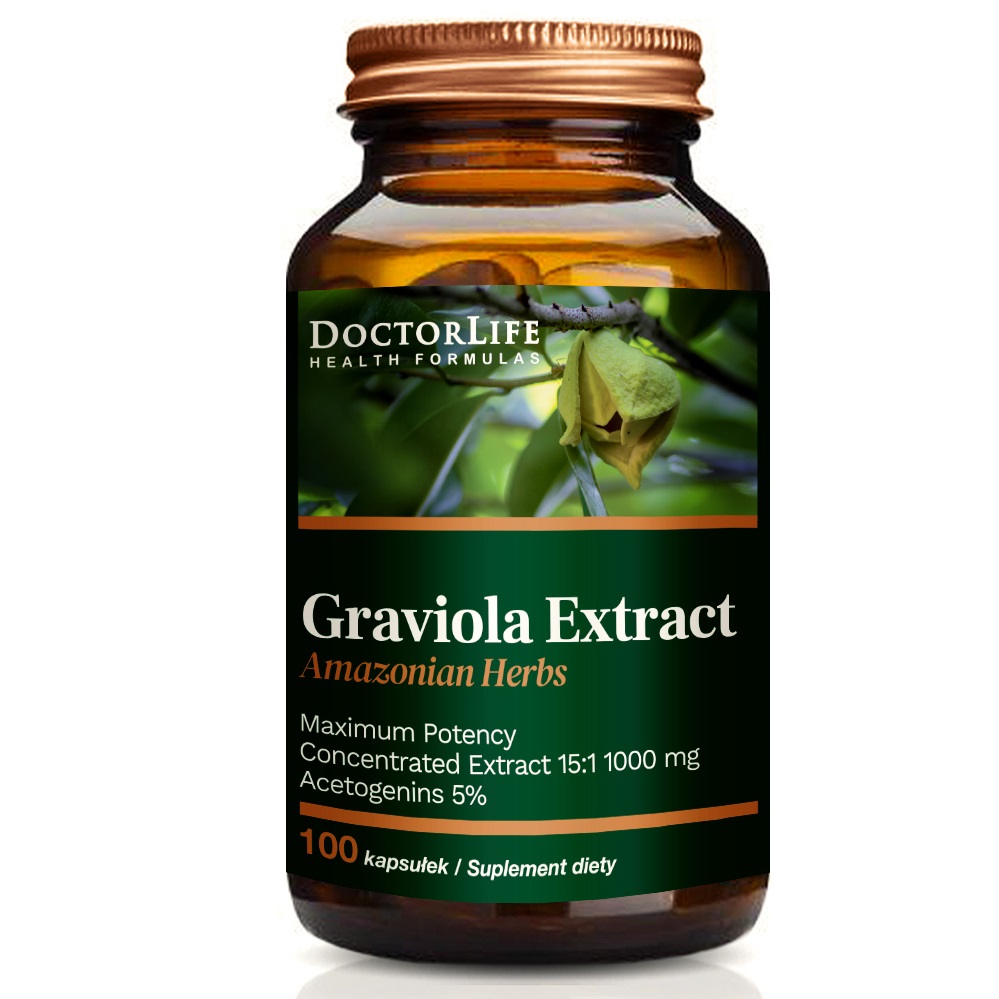 50808511686562836 Graviola Extract wyciąg z grawioli 4500mg suplement diety 100 kapsułek - obrazek 1