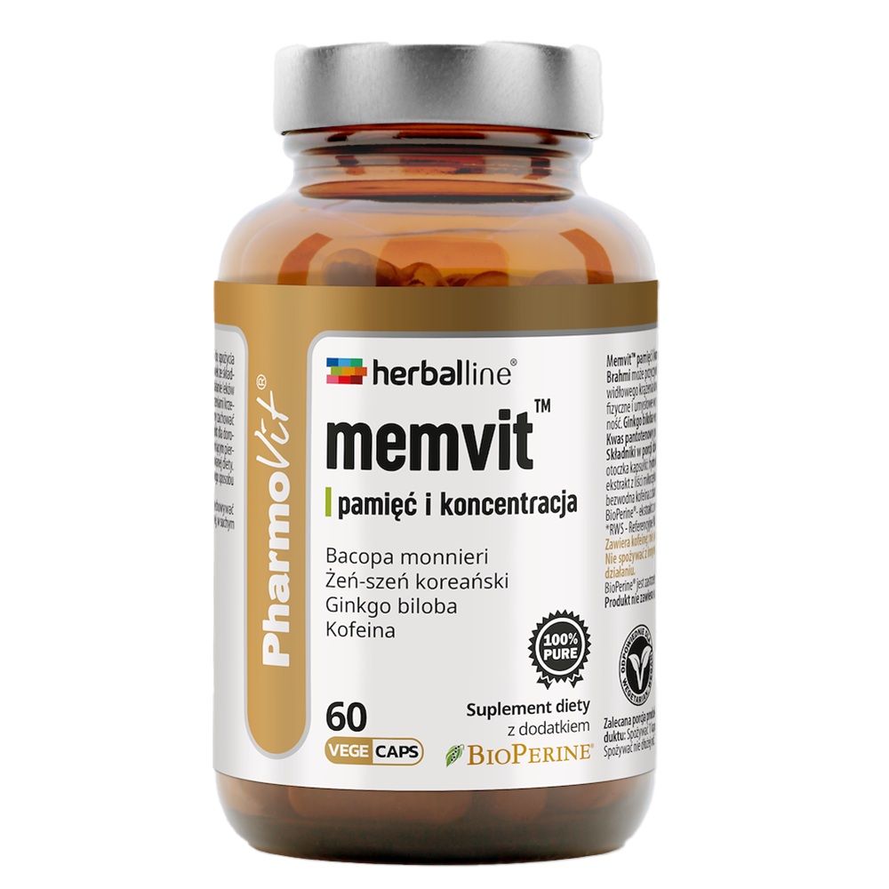 52101431779698045 Memvit™ pamięć i koncentracja suplement diety 60 kapsułek - obrazek 1
