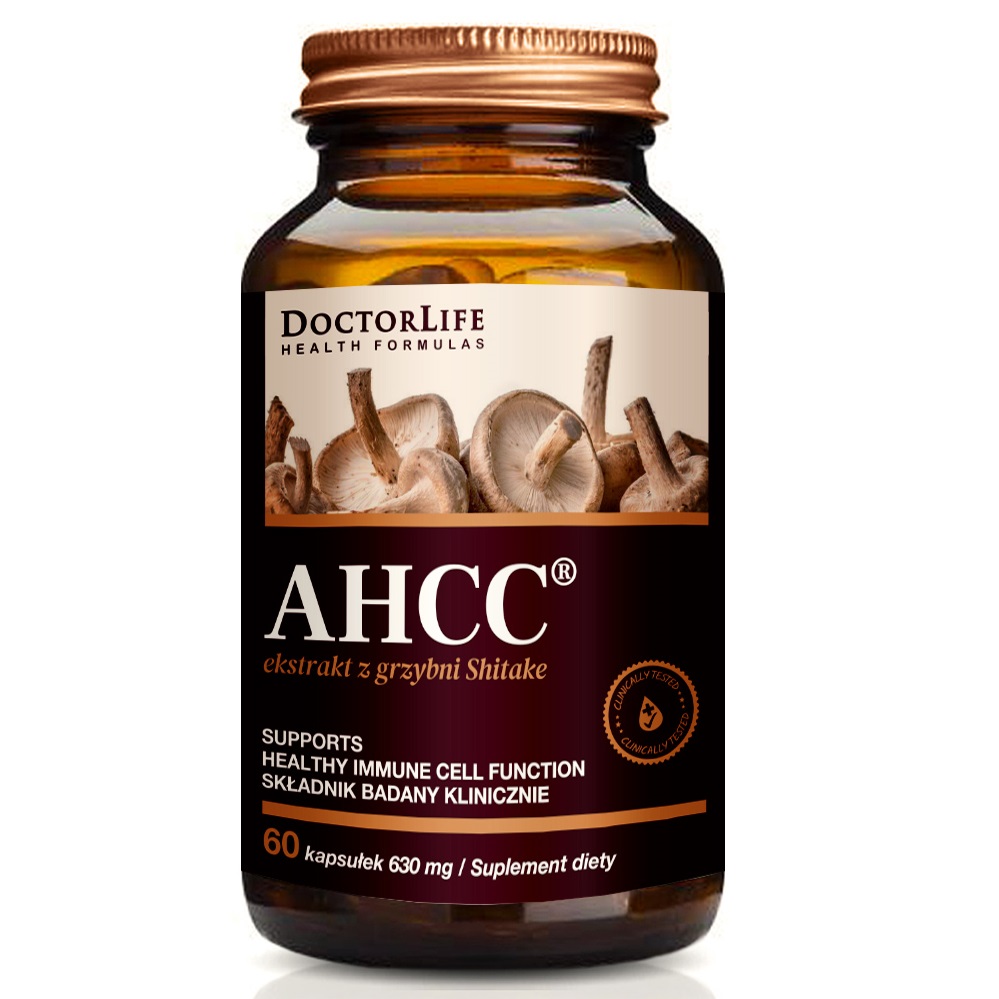 53424471660707420 AHCC ekstrakt z grzybni Shiitake 630mg suplement diety 60 kapsułek - obrazek 1