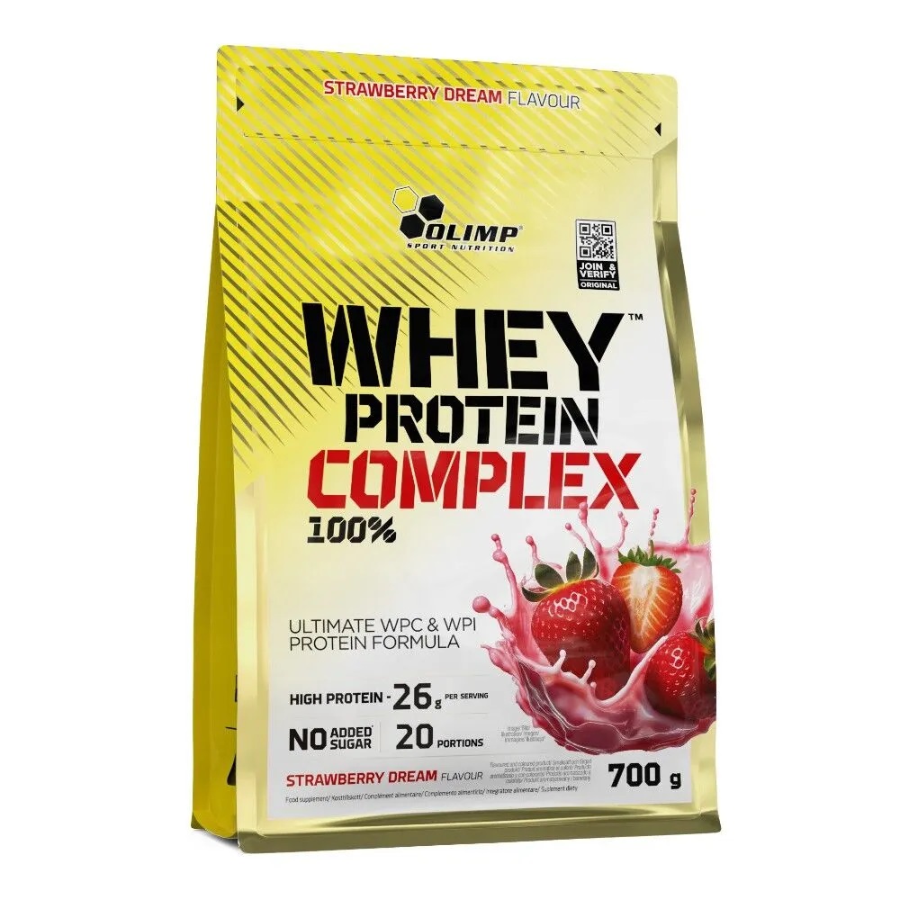55539471781021824 Whey Protein Complex 100% odżywka białkowa Truskawka 700g - obrazek 1