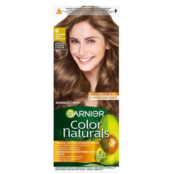 60409451737373613 Color Naturals odżywcza farba do włosów 6 Ciemny Blond - obrazek 1