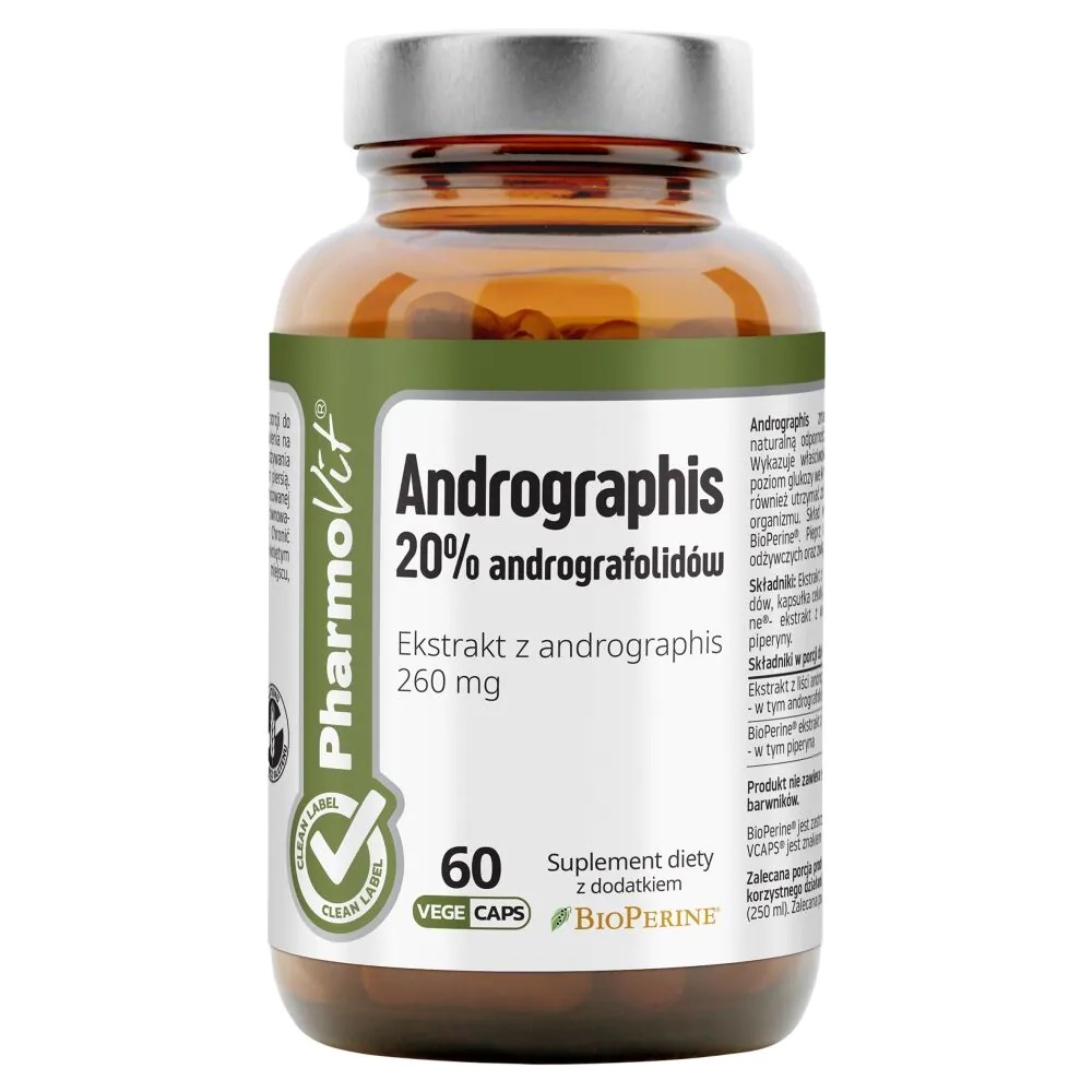 62120291779724645 Andrographis 20% andrografolidów suplement diety 60 kapsułek - obrazek 1