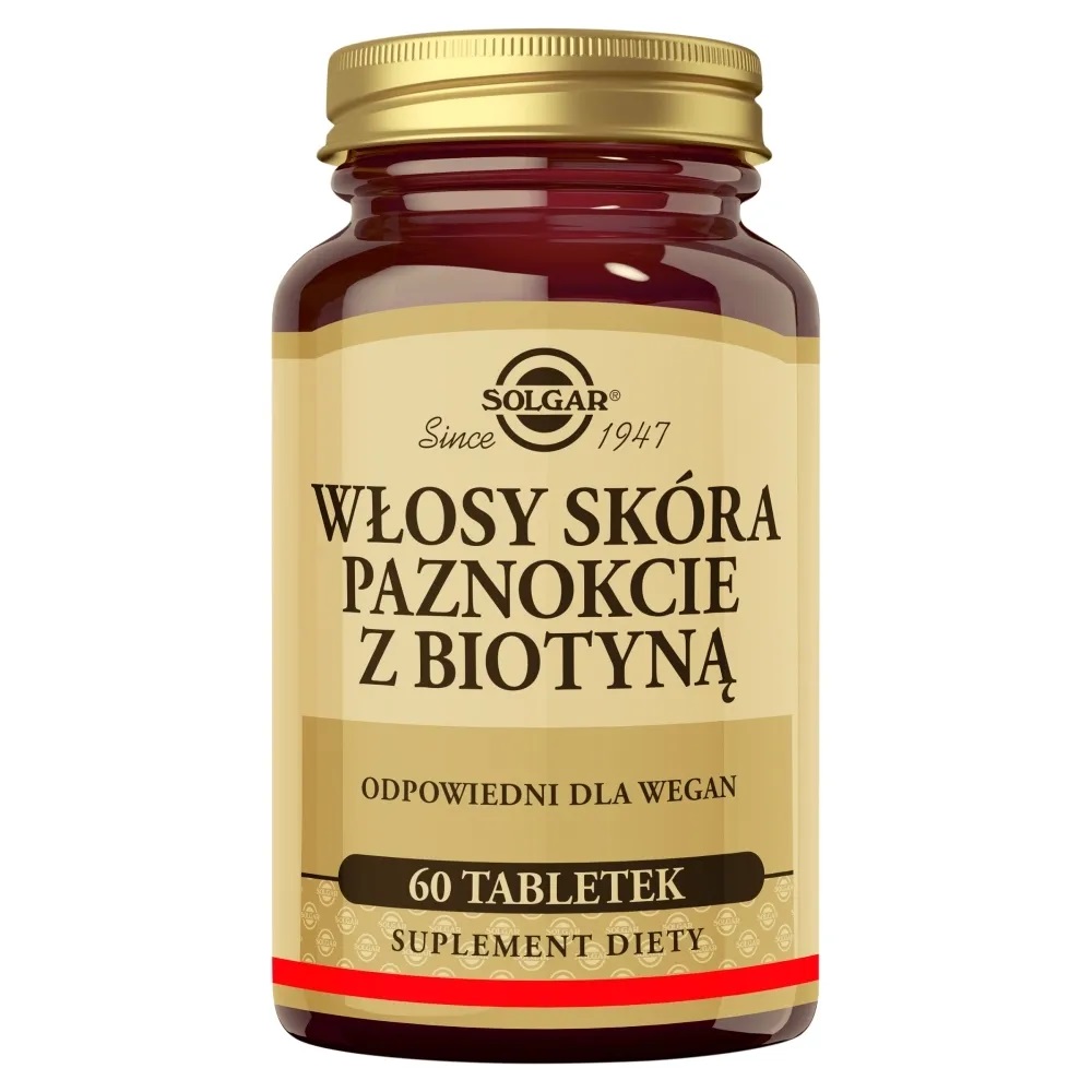 62664951784029845 Włosy skóra paznokcie z biotyną suplement diety 60 tabletek - obrazek 1