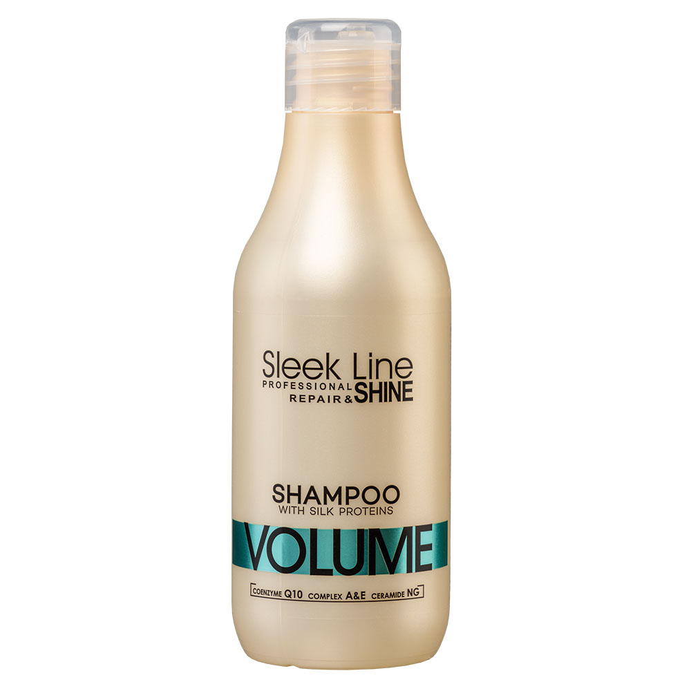 64686671668419111 Sleek Line Repair Volume Shampoo szampon do włosów z jedwabiem zwiększający objętość 300ml - obrazek 1