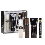 Cuba Black zestaw woda toaletowa spray 100ml + woda toaletowa spray 35ml + żel pod prysznic 200ml + woda po goleniu 100ml
