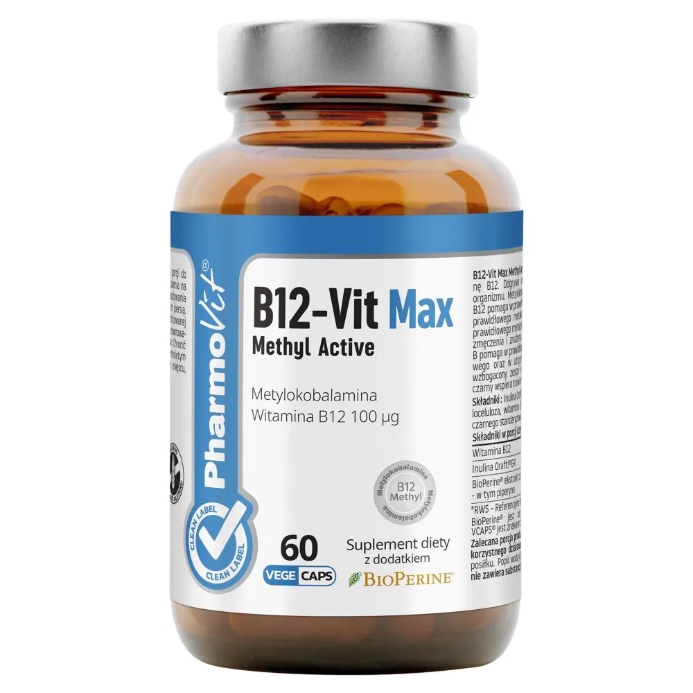 67784631779804502 B12-Vit Max Methyl Active suplement diety 60 kapsułek - obrazek 1