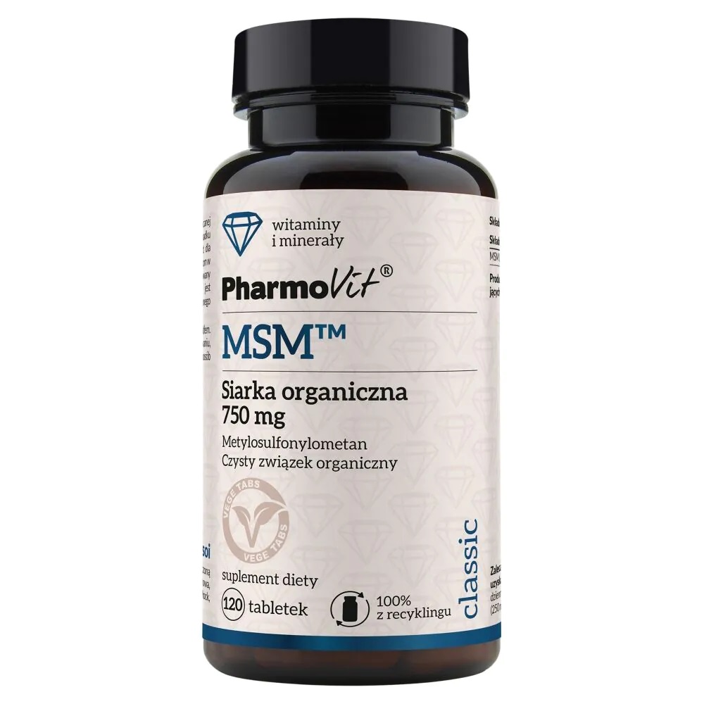 68816781779694483 MSM™ Siarka organiczna 750 mg suplement diety 120 tabletek - obrazek 1