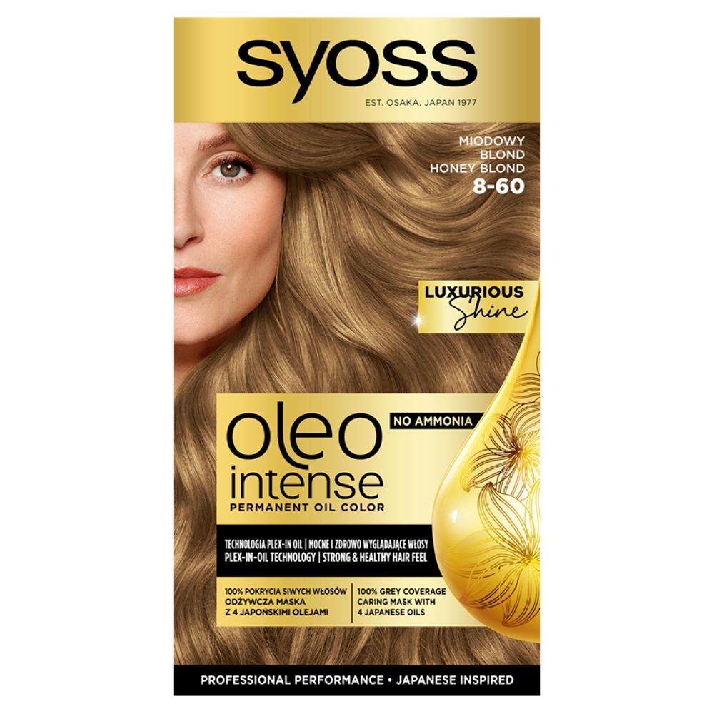 69215711783586975 Oleo Intense farba do włosów trwale koloryzująca z olejkami 8-60 Miodowy Blond - obrazek 1