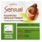 Sensual plastry do depilacji twarzy włosy mocne 16szt + tubka z oliwką łagodzącą 10ml