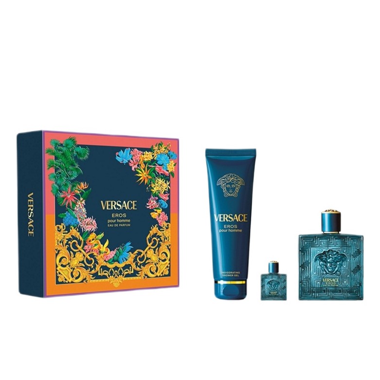 74327931780486683 Eros Pour Homme zestaw woda perfumowana spray 100ml + żel pod prysznic 150ml + miniatura wody perfumowanej spray 5ml - obrazek 1