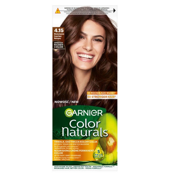 75294541740136004 Color Naturals odżywcza farba do włosów 4.15 Mroźny Kasztan - obrazek 1