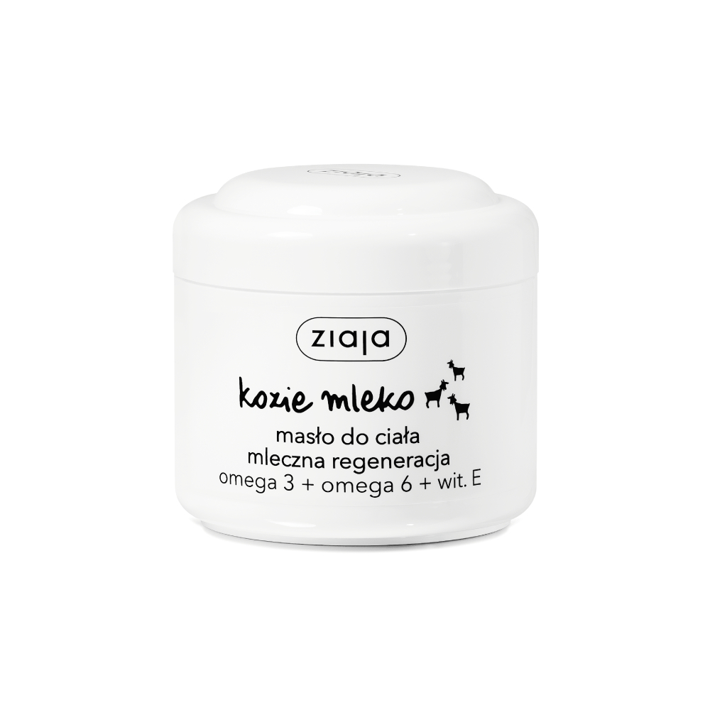 75960601648200807 Kozie Mleko masło do ciała mleczna regeneracja Omega 3 + Omega 6 + Witamina E 200ml - obrazek 1