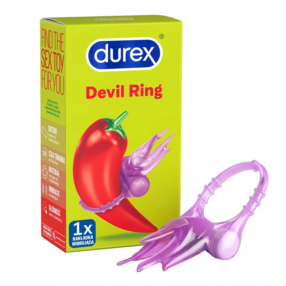 76489691736417836 Devil Ring pierścień wibracyjny z wypustkami - obrazek 1