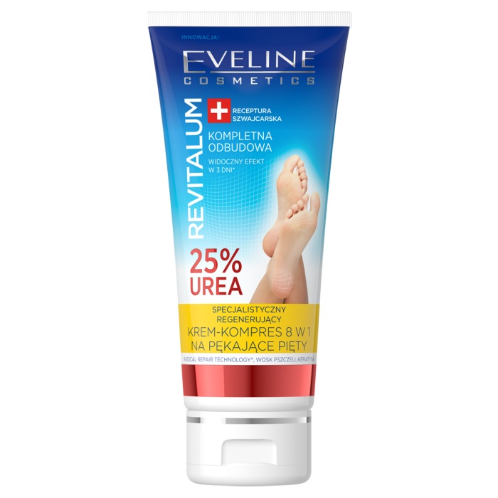 78606741538655777 Revitalum 25% Urea krem-kompres regenerujący 8w1 na pękające pięty 100ml - obrazek 1