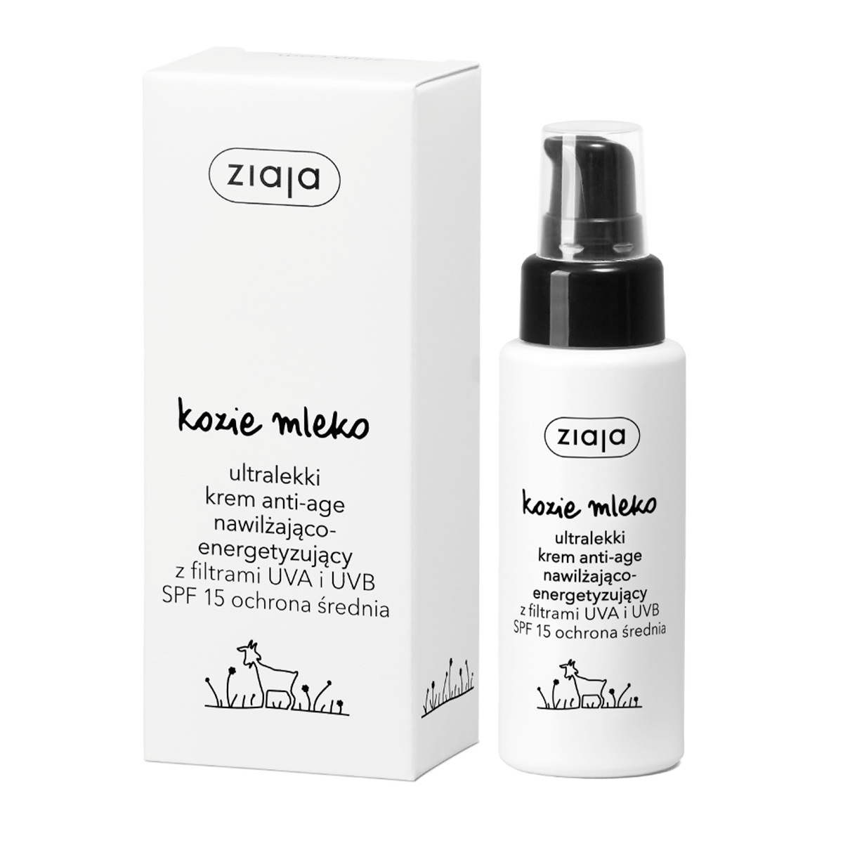 8135231666270921 Kozie Mleko ultralekki krem anti-age nawilżająco-energetyzujący SPF15 50ml - obrazek 1