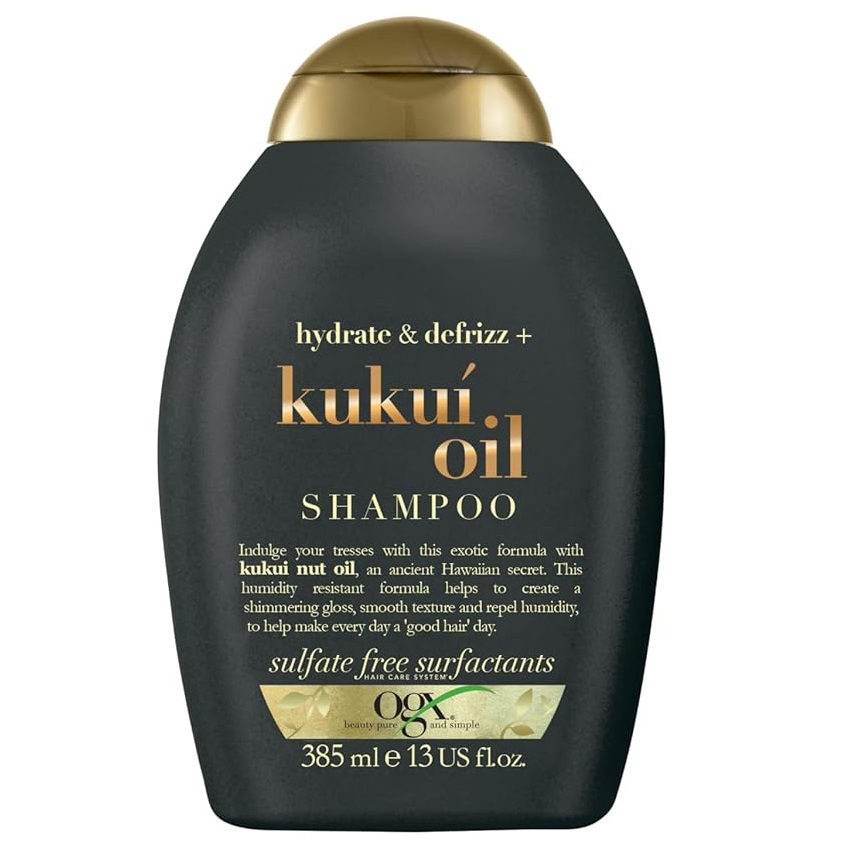 82020381709025168 Hydrate & Defrizz + Kukui Oil Shampoo szampon nawilżający z olejkiem z orzechów kukui 385ml - obrazek 1